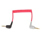 Câble trrs mâle à mâle enroulé à angle droit de 3. 5mm à 3. 5mm, cordon de raccordement pour microphone ... Câble trrs mâle à mâle enroulé à angle droit de 3. 5mm à 3. 5mm, cordon de raccordement pour microphone ...