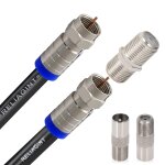 Cble tv rg6 - connecteur f en cuivre etanche avec cble f81 / rf pour rallonge, vido hd haute vitesse ...