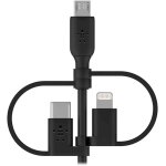 Cble universel (cble de recharge 3 - en - 1 usb - c, lightning, micro - usb, pour smartphones, tablettes, ...