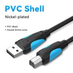 Cble usb 2. 0 type a mle vers b pour imprimante zjiang hp canon epson, pour scanner de donnes - type ...