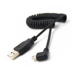Câble usb 2. 0 a mâle vers mini usb 5 broches, cordon adaptateur spiralé à 90 degrés, pour lecteurs mp3, ... Câble usb 2. 0 a mâle vers mini usb 5 broches, cordon adaptateur spiralé à 90 degrés, pour lecteurs mp3, ...