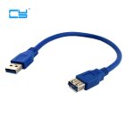 C�ble usb 3. 0 a m�le � femelle, super vitesse, c�ble court, 0. 3m, bleu, 30cm, 5gbps