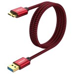 C�ble usb 3. 0 micro b, 1 m usb a m�le vers micro b m�le pour disque dur seagate, western digital(wd), ...