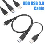 C�ble usb 3. 0 type a vers micro b y pour disque dur externe et mobile hdd, cordon de donn�es