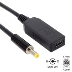 C�ble usb 3. 1 type c usb c vers dc 20v 4. 0 1. 7mm, prise d'alimentation pour �mulateur pd, d�clencheur ...