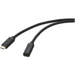 C�ble usb usb 3. 2 gen2 (usb 3. 1 gen2) usb - c m�le, usb - c femelle 2. 00 m noir gaine en pvc rf - ...