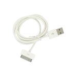 Cble usb blanc pour iphone 4 & 4s, iphone 3gs / 3g, ipad 2, ipod touch, longueur: 1m avec emballage