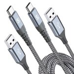 Cble usb c [1. 5m, lot de 2] charge rapide 3a fil chargeur type c tress cble usb c pour iphone 17 ...