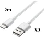 Cable usb - c 2 metres pour samsung galaxy tab a7 10. 4 2020 / a 8. 4 2020 / a 10. 1 2019 / s6 2019 / ...