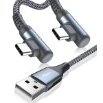 C�ble usb c coud� 90 degr�s [1m lot de 2] 3. 1a charge rapide c�ble chargeur usb c pour iphone 17 16 ...