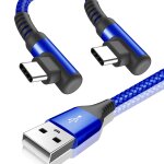 C�ble usb c coud� 90 degr�s [3m lot de 2] 3. 1a charge rapide c�ble chargeur usb c pour iphone 17 16 ...