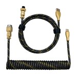 Cble usb de type c enroul, livraison directe, pour clavier mcanique, connecteur d'aviation enroul, ...