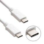 C�ble usb type - c m�le vers type - c m�le blanc 0, 9m pour samsung galaxy note 7, macbook retina (2015), ...