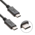 C�ble usb type - c m�le vers type - c m�le noir 0, 9m pour samsung galaxy note 7, macbook retina (2015), ...