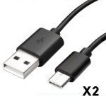 Cable usb - c noir pour samsung galaxy tab a7 10. 4 2020 / a 8. 4 2020 / a 10. 1 2019 / s6 2019 / s6 ...