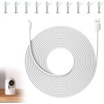 Cble usb - c ultra long de 10m 66w charge rapide, compatible camras de scurit mi & autres marques, ...