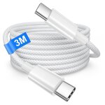 Câble usb c vers usb c 3m, 100w câble usb c charge rapide pour iphone 16 / 16 pro max / 15 / 15 pro max ... Câble usb c vers usb c 3m, 100w câble usb c charge rapide pour iphone 16 / 16 pro max / 15 / 15 pro max ...