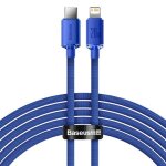 C�ble usb - c vers 8 broches 2 m charge rapide 20 w tress� 480 mbps bleu yonis