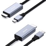 Câbles usb c vers hdmi de 1. 8 mètres lot de 2[4k@60hz, coque en aluminium nylon tressé, thunderbolt ... Câbles usb c vers hdmi de 1. 8 mètres lot de 2[4k@60hz, coque en aluminium nylon tressé, thunderbolt ...