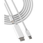 Cable usb c vers hdmi(2 en 1) pour apple type c chargeur cble adaptateur pour iphone 15 16 pro max macbook ...