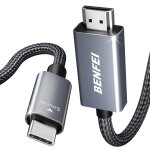 Cbles usb c vers hdmi de 3 mtres lot de 5[4k@60hz, coque en aluminium nylon tress], cble usb c vers ...