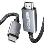 Cble usb c vers hdmi (4k@60 hz), 1. 8m cble type - c vers hdmi [thunderbolt 3 / 4] compatible pour ...