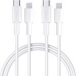 Cble usb c vers lightning, [certifi apple mfi] [1. 0m, lot de 2] chargeur cble de charge rapide pd ...