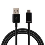 Cable usb chargeur noir pour sony xperia c4 / c5 ultra / e5 / m4 aqua - cable port micro usb mesure 1 ...