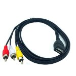 Câble usb a femelle vers 3 rca, adaptateur audio et vidéo, cordon de 1. 5m, pour tv, pc, aux Câble usb a femelle vers 3 rca, adaptateur audio et vidéo, cordon de 1. 5m, pour tv, pc, aux
