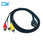 Câble usb a / femelle vers 3 rca av, adaptateur audio / vidéo, 1. 5m / 5 pieds, pour pc, tv, aux, 150cm ... Câble usb a / femelle vers 3 rca av, adaptateur audio / vidéo, 1. 5m / 5 pieds, pour pc, tv, aux, 150cm ...