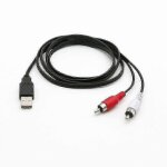 Câble usb a mâle vers 2x rca phono mâle av adaptateur audio et vidéo auxiliaire pc tv Câble usb a mâle vers 2x rca phono mâle av adaptateur audio et vidéo auxiliaire pc tv