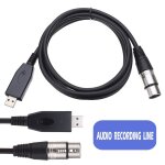C�ble usb m�le vers xlr femelle, cordon convertisseur de micro durable, c�ble de liaison audio de studio, ...