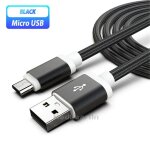 C�ble usb micro v8 en tissu nylon solide, 1m 2m 3m, 5 broches, pour samsung dock s7 edge note 2 4 xiaomi ...
