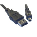 Cable usb / mini usb 4 p�les pour kodak easyshare ls240, ls420, ls433, ls 443, ls 633, ls743, ls753, ...