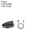 Cable usb - rouge - lampe frontale  led cob, chapeau inductif,  clip, avec capteur, rechargeable par ...