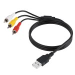 Cble usb vers 3 rca 1, 5 m usb mle vers 3 rca mle, cble adaptateur av composite pour tv et vido ...