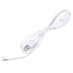 C�ble usb vers dc 1 m avec interrupteur blanc pour lampe led blanc yonis