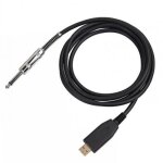 Cble usb vers guitare, interface mle vers jack 6. 35mm, accessoires de guitare lectrique, connecteur ...
