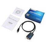 Cble usb vers rs232 com de 1. 8m, adaptateur de cble de srie 9 broches, 9db, convertisseur avec anneau ...