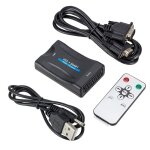 Avec câble vga - adaptateur convertisseur audio vidéo vga vers péritel 1080p + télécommande + câble usb ... Avec câble vga - adaptateur convertisseur audio vidéo vga vers péritel 1080p + télécommande + câble usb ...