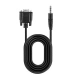 Cble vga femelle db9 9 broches, db 9 femelle vers trs 3, 5 mm (1 / 8 po) stro mle, cble de donnes ...