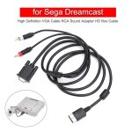 C�ble vga haute d�finition rca pour console de jeu sega dreamcast, adaptateur de son, bo�te hd, c�bles ...