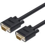 Cble vga unitek 1m, cble d'extension coaxial vga / svga hd 1080p 2 filtres en ferrite, contacts plaqus ...