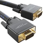 Cable vga vers vga 10m tress� pour une qualit� d'image imale, cuivre de haute puret� (m�tal, full hd, ...
