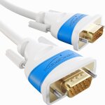 Cable vga vers vga 2m pour une qualit d'image maximale, cuivre de haute puret blanc, full hd, connecte ...