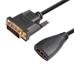 C�ble vid�o dvi - d m�le vers hdmi femelle 30cm, pour bo�tier tv dvi - d vers hdmi, adaptateur dvi - ...