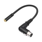 Cble xlr 1 / 8  vers angle droit, adaptateur convertisseur audio mini - jack stro femelle 3, 5 mm ...