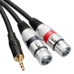 Cble xlr femelle vers 3, 5 mm, cble audio 2x xlr vers mini jack 3. 5mm stro - 3m[gbp6274673]