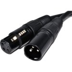 Cble xlr mle xlr femelle 3 broches - 1, 5m - microphone son enceinte amplificateur console dmx phonillico ...