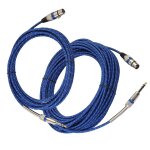 C�ble xlr m�le vers femelle de 1m et 1. 8m, prise jack 1 / 4  , c�ble audio pour microphone et micro